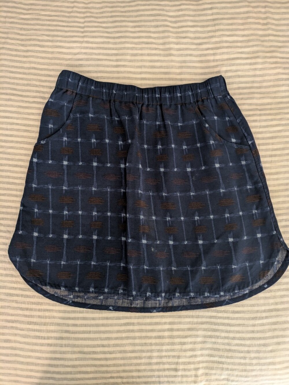 Patagonia Navy Ikat Skirt- Size Small